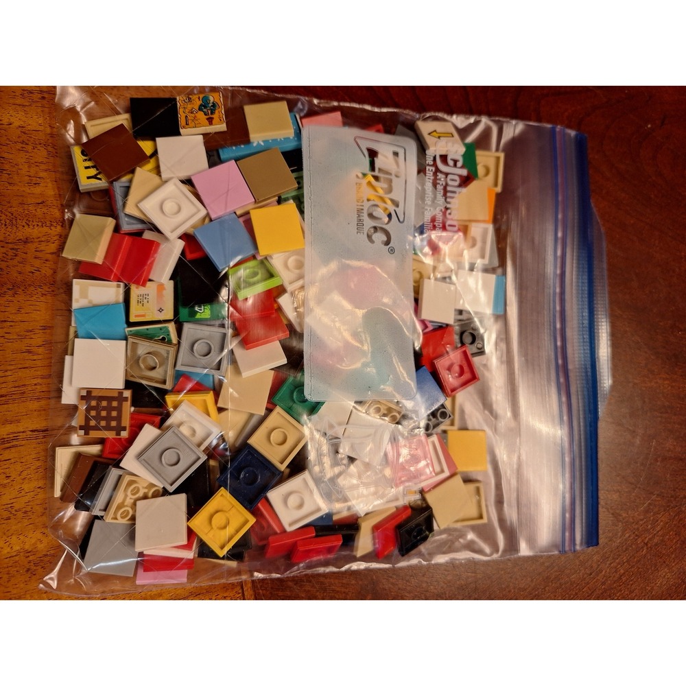 LEGO 2x2 Flat Tile Bulk Lot Assorted Colors Printed Pieces Specialty Parts 4 oz - Picture 5 of 9